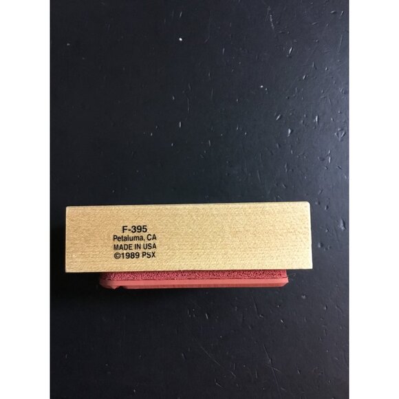 Vintage PSX Rubber Stamp "To/From" Gift Tag Design 1989 Made In USA Wood Mount - Picture 3 of 3